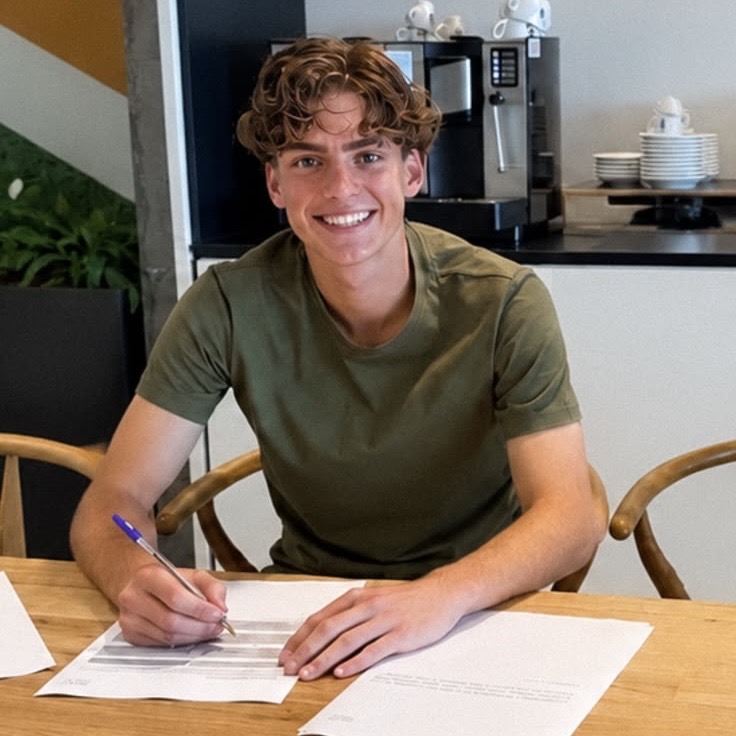 Henrijs Holtoms first pro contract